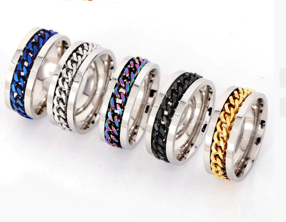 Unisex Rotatable Open Bottle Beer Ring Stainless Steel Electroplated ...