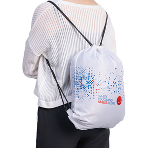 Borsa regalo in poliestere portatile con coulisse, - Product Image 5