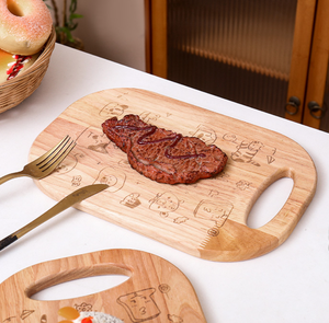 ถาดไม้ไผ่และเขียงขายส่ง |   แผ่นเตรียมอาหารเด็กอเนกประสงค์ ทนทาน เป็นมิตรกับสิ่งแวดล้อม - Product Image 2