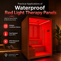 Panneau de luminothérapie rouge étanche à double mode, appareil infrarouge proche pour la réparation des tissus profonds, utilisation sur tout le corps, sauna à lumière rouge