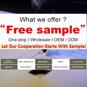 Mẫu miễn phí nhà máy OEM ODM gỗ dở dang Thủ công mỹ nghệ cung cấp Laser sản phẩm gỗ cắt và khắc dịch vụ - Product Image 2