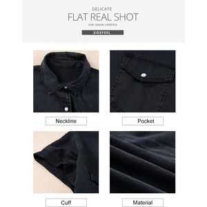 2025 <b>Women's</b> <b>Short</b> Sleeve Denim <b>Jean</b> Dress With Frayed Buttoned Pockets 2024 Collection - Product Image 1