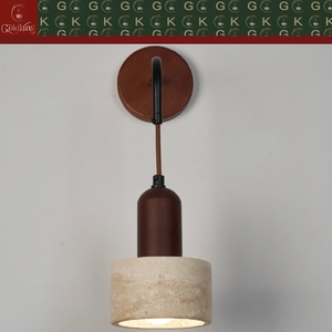 Applique murale cylindrique réglable GOLDKING pour chambre et couloir, finition crème douce, travertin, noyer, noir mat, personnalisable OEM ODM Direct - Product Image 5
