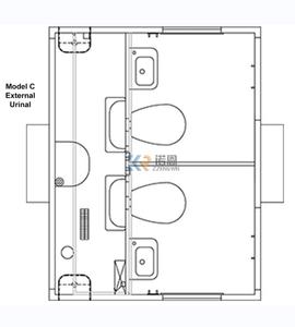 Toilettes mobiles de luxe de haute qualité, pratiques et portables, noires et blanches, pour le camping - Product Image 5