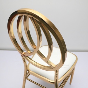 Muebles Modernos Apilables para Habitaciones <span class=keywords><strong>de</strong></span> Hotel, <span class=keywords><strong>Sillas</strong></span> <span class=keywords><strong>y</strong></span> <span class=keywords><strong>Mesas</strong></span> Chiavari <span class=keywords><strong>de</strong></span> Metal Dorado <span class=keywords><strong>de</strong></span> Lujo para Banquetes, Bodas <span class=keywords><strong>y</strong></span> Eventos - Product Image 6