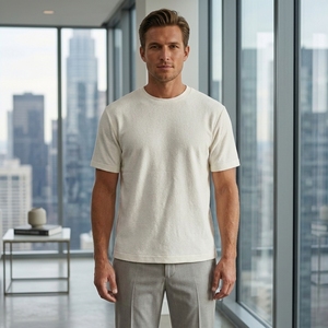 <span class=keywords><strong>Svan</strong></span> Pull en tricot à manches courtes de haute qualité pour homme, conception OEM et ODM, pull slim en tricot - Product Image 1
