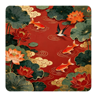 Tapis de mahjong personnalisables de style chinois et tapis de table carrés à motifs floraux, imperméables et antidérapants
