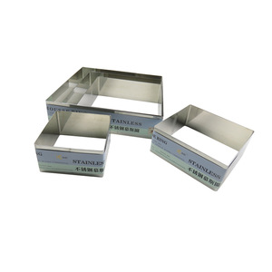 Cercle à Mousse Carré de 4, 5, 6, <span class=keywords><strong>7</strong></span>, 8, 9, 10, 11, 12, 14 Pouces, Cercle à Gâteau, Cercle à Crêpe – Mesure de la Longueur du Côté - Product Image 1