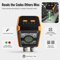 Scanner de codes-barres 2D QR industriel à montage fixe avec obturateur global et entrées de déclenchement IO pour le tri sur convoyeur en logistique