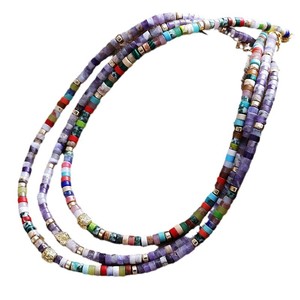 Collier en perles d'améthyste naturelle de couleur violette, style simple, bijoux tendance pour femmes - Product Image 5