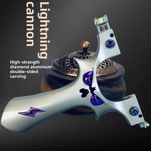 Toptan yüksek güç avcılık profesyonel güçlü çelik sapan lastik bant Metal alüminyum alaşım açık avcılık kuş - Product Image 3