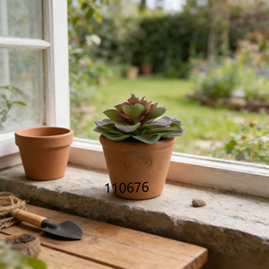 Suculenta Artificial Echeveria en Maceta de Terracota Envejecida, Planta Artificial con Hojas de Suculenta para Decoración Rústica del Hogar <span class=keywords><strong>y</strong></span> Jardín - Product Image 3