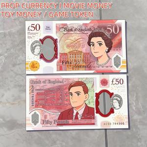 ธนบัตรปลอมพลาสติกใสเหมือนจริงสำหรับใช้ในภาพยนตร์  แบบเงินปอนด์อังกฤษ (GBP)  5 10 20 50 ปอนด์  พร้อมช่องใส - Product Image 5