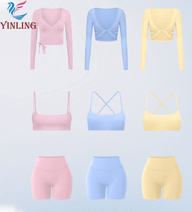Women's Lightweight Sustainable Yoga Sets-New Product Solid Pattern Elastic Waist Yoga Pants and Leggings Seamless Yoga Set