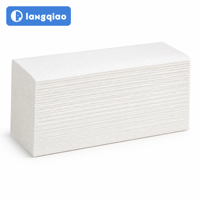 Serviettes en papier personnalisées avec logo OEM, fourniture d'usine, haute absorption, douces, résistantes, serviettes en papier pliées en plusieurs volets, vente en gros pour salle de bain