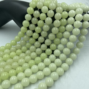 Perles <span class=keywords><strong>de</strong></span> <span class=keywords><strong>pierre</strong></span> lumineuses naturelles avec trous, perles rondes qui brillent dans le noir pour accessoires <span class=keywords><strong>de</strong></span> bijoux DIY - Product Image 3