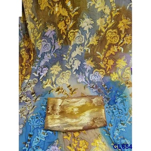 Lisami Rts Thời Trang Lụa Thật 3,5-y Diract + 2y Garbasar Với Hoa Nhung Cắt Tay Sang Trọng Sudan Toob Lụa Mềm Lạ Mắt - Product Image 1