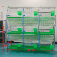 Cage à lapins galvanisée à chaud, ensemble de cages à lapins, cage à lapins à 3 niveaux, 9 trous, cage d'élevage pour lapins