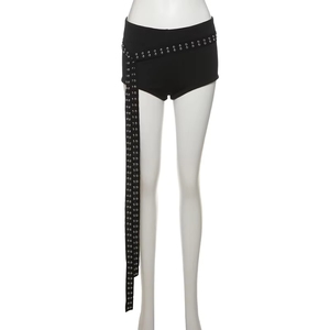 PEEQI Neues Trendiges Damen-Outfit Pelzbesetztes Unregelmäßiges Crop-Shirt und Shorts 2-teiliges Set Y2k Sexy Zweiteiler - Product Image 6