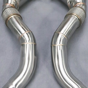 2019-2022 X5M/X6M F95/F96 4.4T S63B44B Downpipe d'échappement haute performance en acier inoxydable avec commande de soupape - Product Image 4