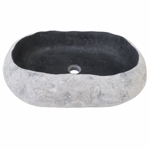 Poulars En gros Lavabo mural de luxe en pierre naturelle et pierre artificielle, type socle, en marbre Ink Jade - Product Image 2