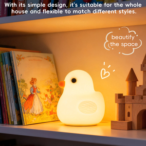 Veilleuse à capteur LED, veilleuse en silicone en forme de canard mignon, lampe de table rechargeable, veilleuse à détection de mouvement pour maison intelligente - Product Image 5