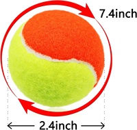 Balles de tennis en mousse PU Amrta OEM pour enfants, 61 mm, souples, élastiques, sans pression, durables, écologiques, portables, en vrac, outil d'entraînement en extérieur