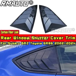 For Subaru BRZ Toyota GR86 2022-2024 Body Kit Car Side Rear <b>Window</b> Louver Shutter <b>Cover</b> Glossy Black DC Style Car Accessories - Product Image 3