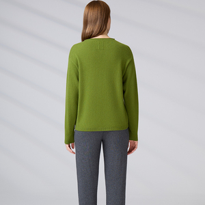 Pull en cachemire 100% pour femme, col rond, manches longues, couleur unie, minimaliste, tricoté, écologique, pour l'automne - Product Image 6