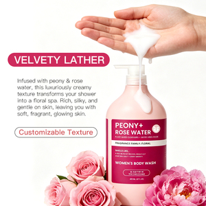 Jabón Corporal para Mujer con Agua de Rosas y Peonía, a Base de Plantas, Hidratante, Nutritivo, Limpiador Profundo, para una Piel Saludable, Suave, Sedosa y Radiante - Product Image 2
