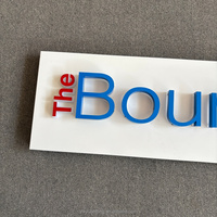 Enseigne publicitaire personnalisée en lettres acryliques 3D rétroéclairées, panneau publicitaire en lettres acryliques 3D rétroéclairées en acier inoxydable