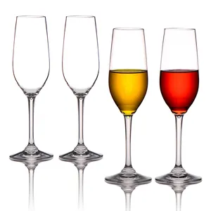 飛散防止トリタンプラスチックシャンパングラス製の再利用可能で透明なワイングラス