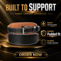 Ceinture de musculation en cuir PU, ceinture de soutien lombaire, boucle réglable, ceinture d'entraînement de musculation, ceinture de squat pour homme et femme