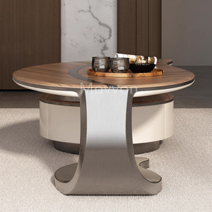Độc đáo thiết kế hiện đại lá hình Bàn cà phê sáng tạo hình dạng đặc biệt căn hộ nhỏ phòng khách óc chó Veneer Bàn cà phê - Product Image 4