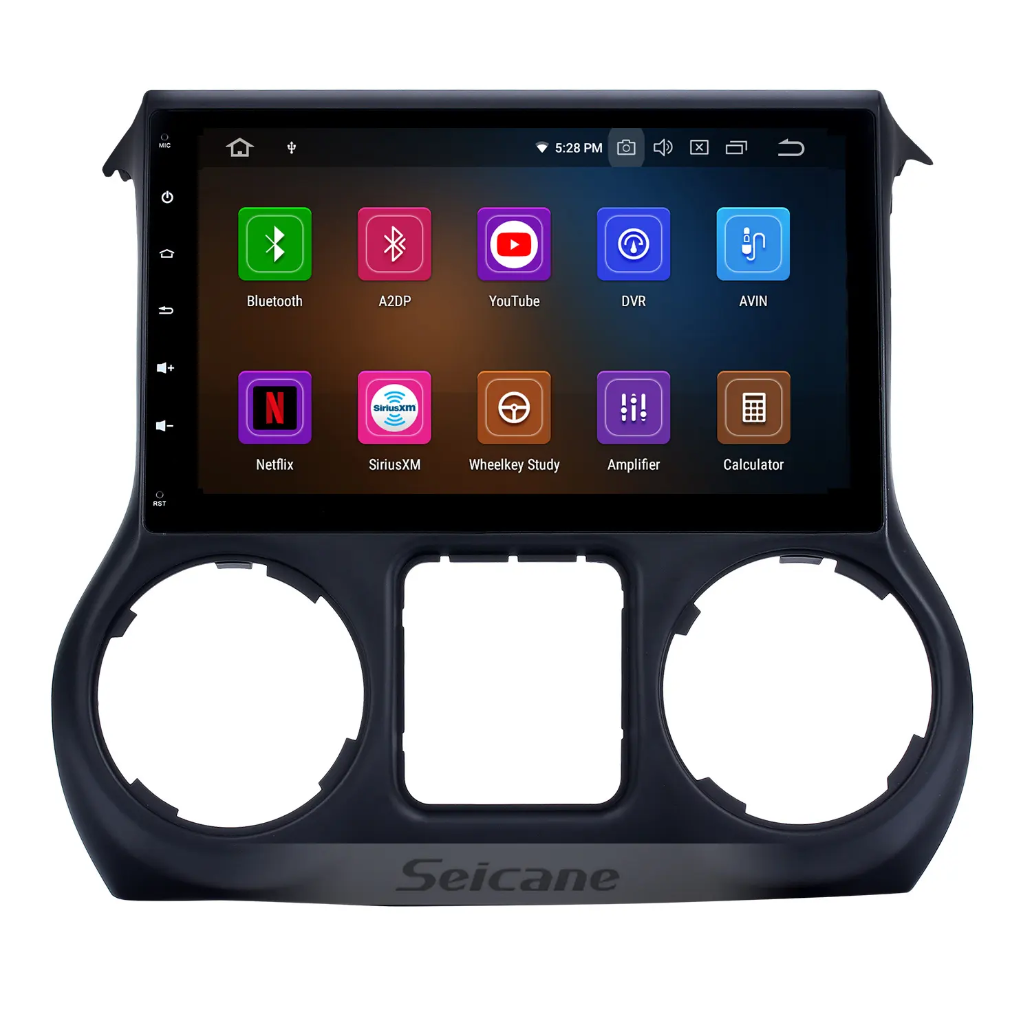 Audio Stereo mobil Din tunggal 10.1 inci, Android 12 untuk 2011-2017 JEEP Wrangler dengan navigasi GPS, WIFI musik AUX mendukung OBD 2