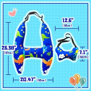 Cuscino per Sedile Auto a Forma di H per Bambini, in Puro Cotone con Imbottitura in Memory Foam, Protezione per il Collo, Poggiatesta per Dormire, Accessorio da Viaggio - Product Image 6