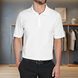 Chemise Homme Personnalisable XL en Polyester Tricoté 100% avec Logo Imprimé Numérique sur le Devant, Respirante, Style Smart Casual, Manches Courtes - Product Image 2
