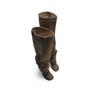 2024 Autumn Winter New Foreign Trade Head Toe Super High Heel Artificial Pu Upper Long <strong>Slouch</strong> <strong>Boots</strong> Large Toe Sexy Over-the-Knee - Product Image 2