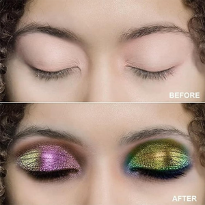 Cosmétiques basse quantité minimale de commande brillant holographique paillettes lueur <span class=keywords><strong>fard</strong></span> à paupières liquide pour longue tenue multichrome duochrome <span class=keywords><strong>fard</strong></span> à paupières liquide - Product Image 6