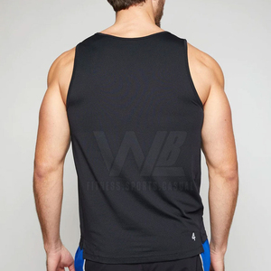 Camiseta sin mangas de secado rápido para hombre más vendida, ropa informal de entrenamiento activo de alta calidad, largueros a rayas, técnica lavada de tejido de punto - Product Image 2