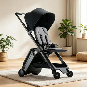 Cochecito de Bebé Plegable de Fábrica con Ruedas Giratorias de 360°, Aprobado para Cabina de Avión, Carrito Universal para Niños - Product Image 4