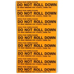Car Sticker Warning Caution DO NOT ROLL DOWN Label Sticker Windows Tint Tools