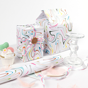 Vente en gros 80g papier couché 43*300cm rouleau de papier d'emballage cadeau personnalisé de luxe - Product Image 2