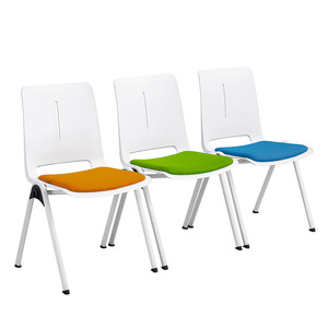 Chaise de conférence empilable moderne, siège de visiteur pour salle de réunion scolaire avec housse amovible pour hôtel, bureau, salle - Product Image 4