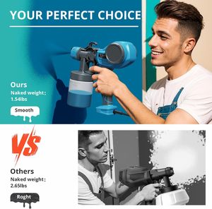 Pulvérisateur de <span class=keywords><strong>peinture</strong></span> électrique Tilswall pour <span class=keywords><strong>peinture</strong></span> légère, capacité du gobelet de 600 ml, 3 motifs de pulvérisation pour clôtures, meubles de jardin, murs, plafonds - Product Image 2