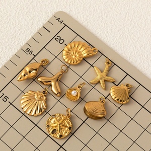 Collier pendentif élégant en acier inoxydable plaqué or 18 carats, chaîne lâche de base DIY, Série Océan Daquan, pour cadeau Furnace Vacuum - Product Image 2