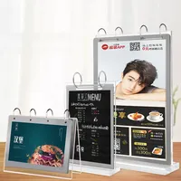 Schreibtisch Acryl Flip Display Stand Kalender Album Desktop Menü Display Halter Horizontal Stand Zeichen halter
