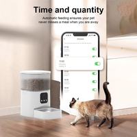 Distributeur automatique intelligent pour animaux de compagnie avec contrôle WiFi via application mobile, commande vocale, surveillance par caméra, minuterie d'alimentation, capacité de 3L, batterie rechargeable portable