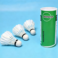Raquette de badminton hybride écologique, durable, légère, professionnelle, de niveau tournoi, tête en liège sandwich 2 couches, plumes de canard de classe A, droite