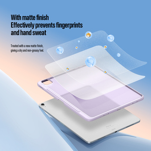 Full-Cover Tablet Case for iPad Air 13 (2024/2025/2026) Transparent Matte Tablet Case with Adjustable Aluminum Alloy <b>Stand</b> - Product Image 6